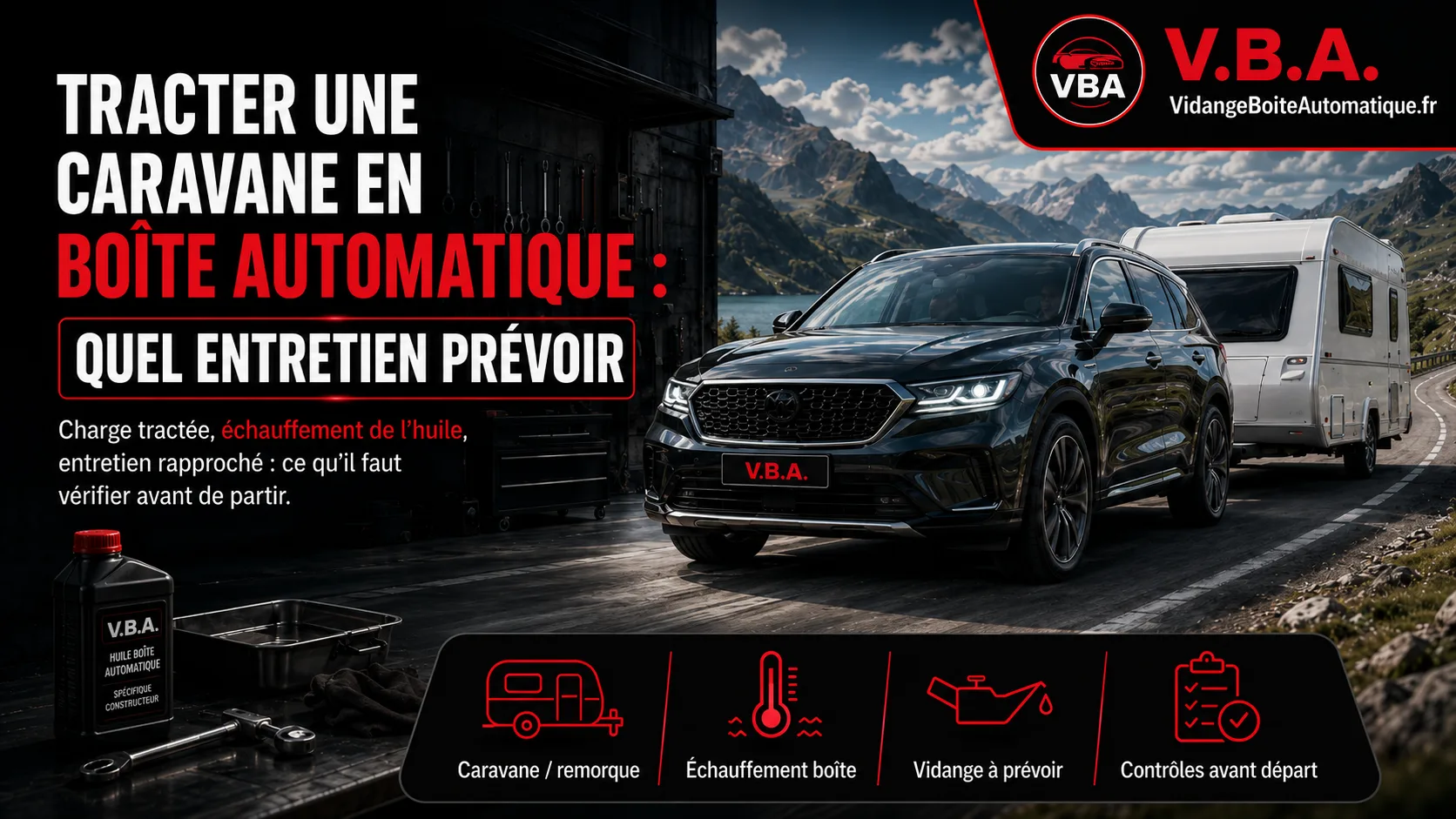 Tracter une caravane en boîte automatique : quel entretien prévoir – illustration