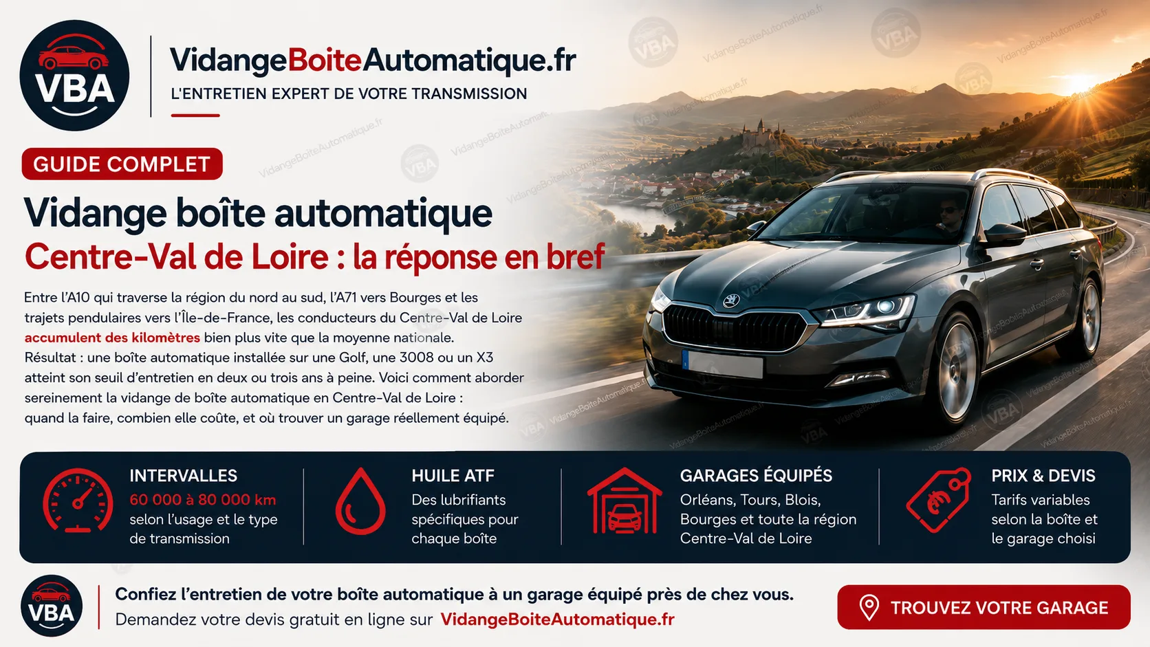 Vidange boîte automatique Centre-Val de Loire : le guide – illustration