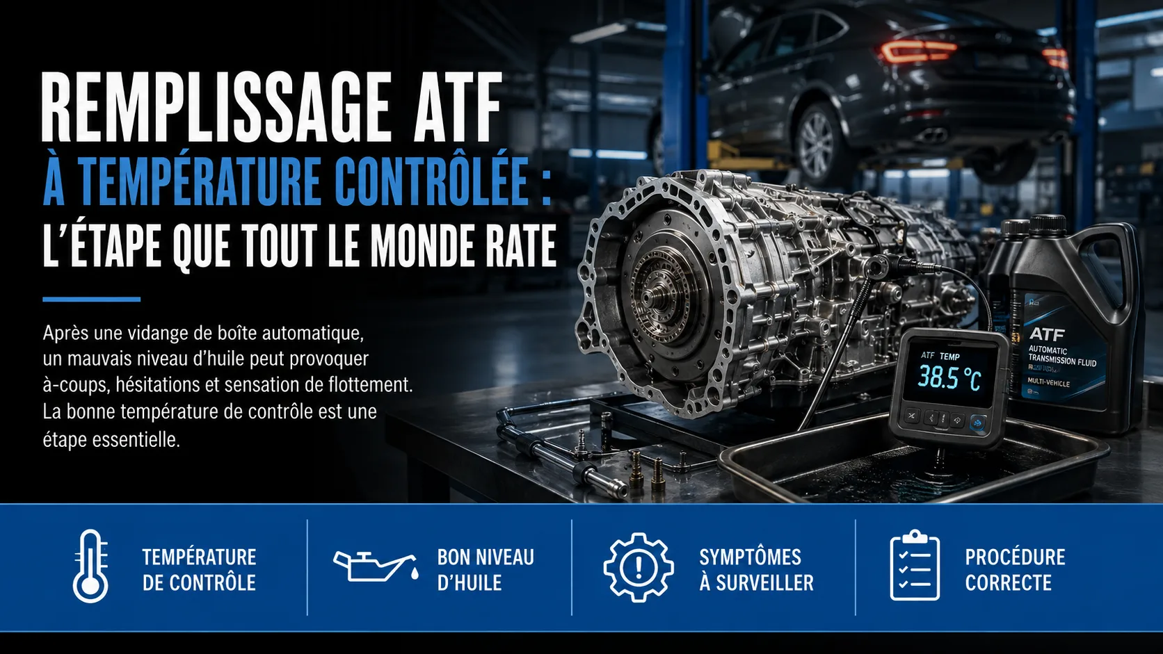 Remplissage ATF à température contrôlée : l'étape que tout le monde rate – illustration