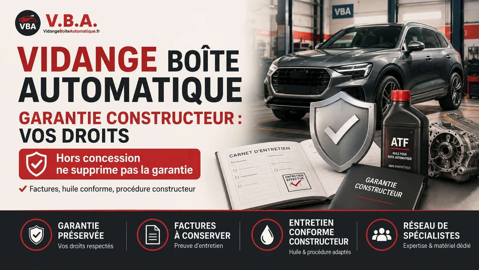 Vidange boîte automatique et garantie constructeur : vos droits – illustration